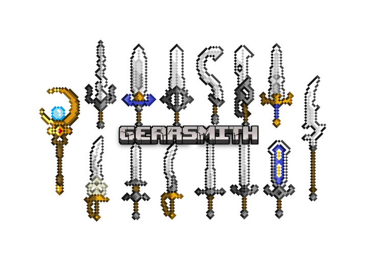 GearSmith! Swords, shields, bows, guns, axes, elytra, fishing rods, armor &  more - Minecraft Texture Packs - Micdoodle8