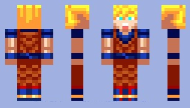 Super Saiyan 5 Goku Minecraft Skin