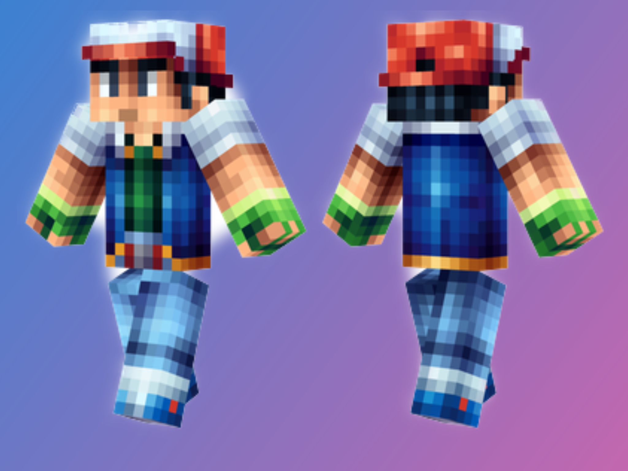 Pokemon trainer red Minecraft Skins