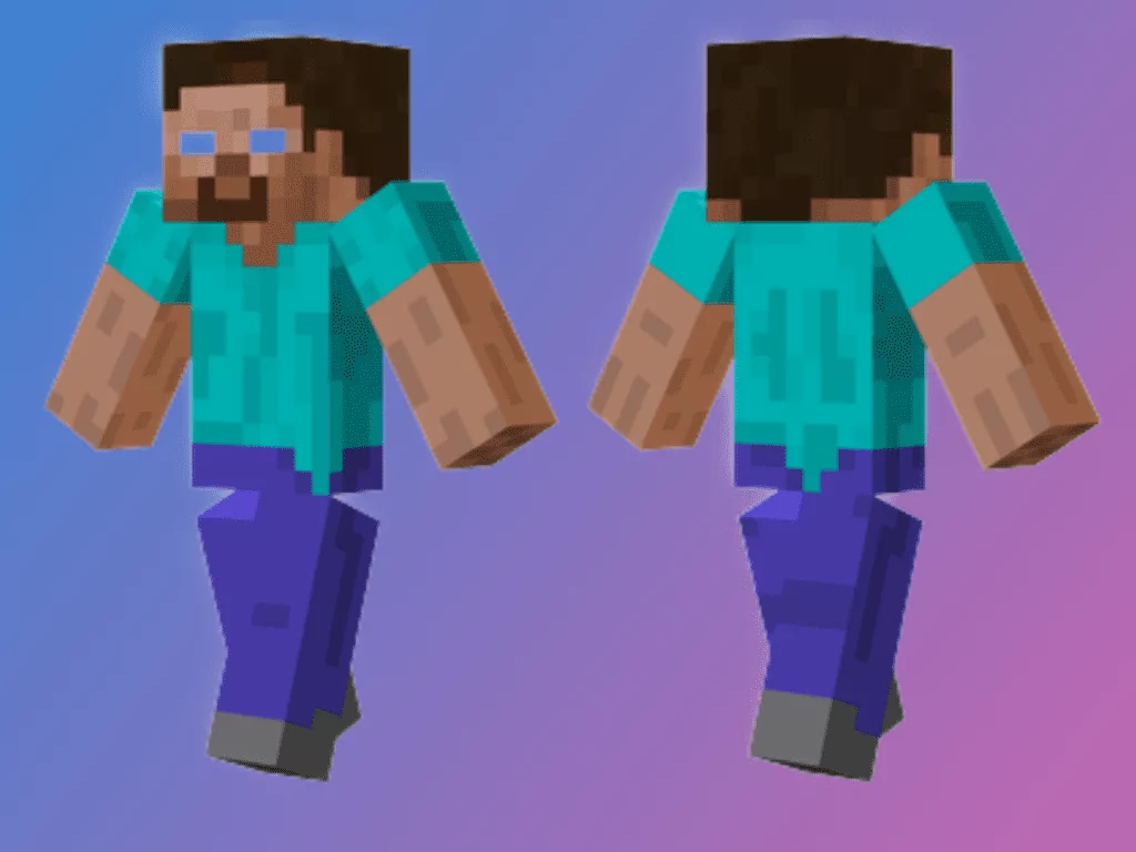 steve and herobrine Minecraft Skin